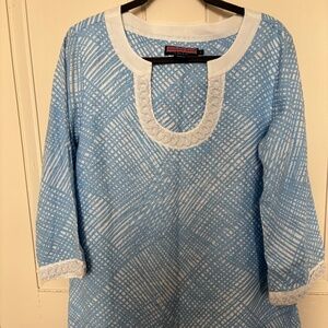 Vineyard Vines Tunic Top - Swim Suit Cover Up - 100% Linen NWOT - Size 16